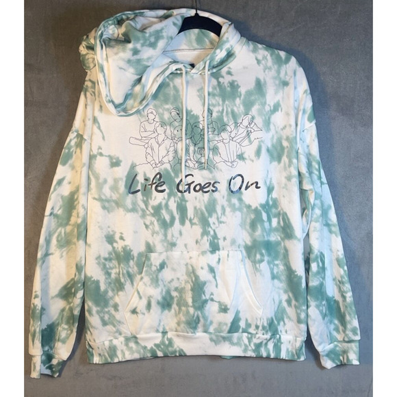 Trendy Queen Women's Oversized Hoodies Fleece Sweatshirts Life Goes‎ On XL NEW - Picture 1 of 6